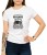 Biały T-shirt damski z nadrukiem you can't buy happiness