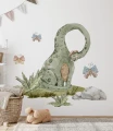 Naklejka z zielonym dinozaurem brachiozaurem idealna do pokoju dziecka