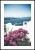 Plakat biała architektura Santorini, poster z białym marginesem dookoła