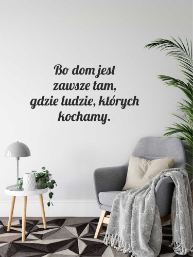 Naklejka dom jest tam - wizualizacja