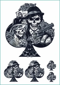 Tatuaże tymczasowe vintage chicano