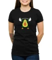 Czarny T-shirt dla niej z owocem awokado