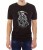 Czarny męski T-shirt z kościstą śmiercią i kosą