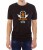 Czarny męski T-shirt z zabawnym nadrukiem na Halloween, z trumną, dynią i nietoperzami
