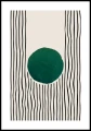 Plakat zielone koło z białym marginesem dookoła