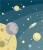 Wzór fototapety kosmos - granatowe nocne niebo z gwiazdami, planetami i kometami