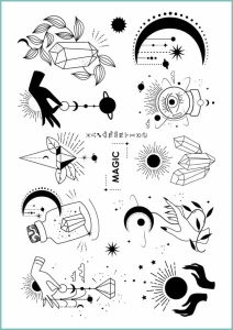 Tatuaże tymczasowe symbole magiczne i astrologiczne