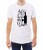 Biały męski T-shirt z nadrukiem na wieczory przy winie
