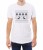 T-shirt biały męski z norweskim świątecznym wzorem i reniferami