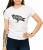 Biały damski T-shirt kruk