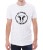 Biały  męski T-shirt z nadrukiem dla osób, które nie jedzą produktów mlecznych z powodów etycznych