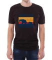 Czarny T-shirt dla niego ze słoniami