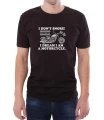 Zabawny T-shirt dla fanów motocykli z tekstem "nie chrapię - śnię, że jestem motocyklem