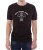 Czarny męski T-shirt z motorem "life behind bars"