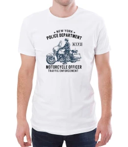 Koszulka policjant na motocyklu