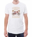 Biały  męski T-shirt z klasycznym rowerem