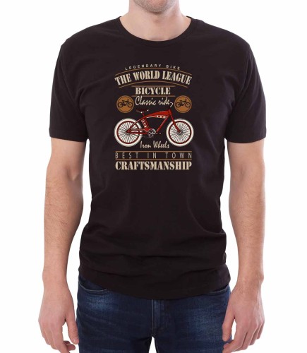Czarna męska koszulka world league bicycle