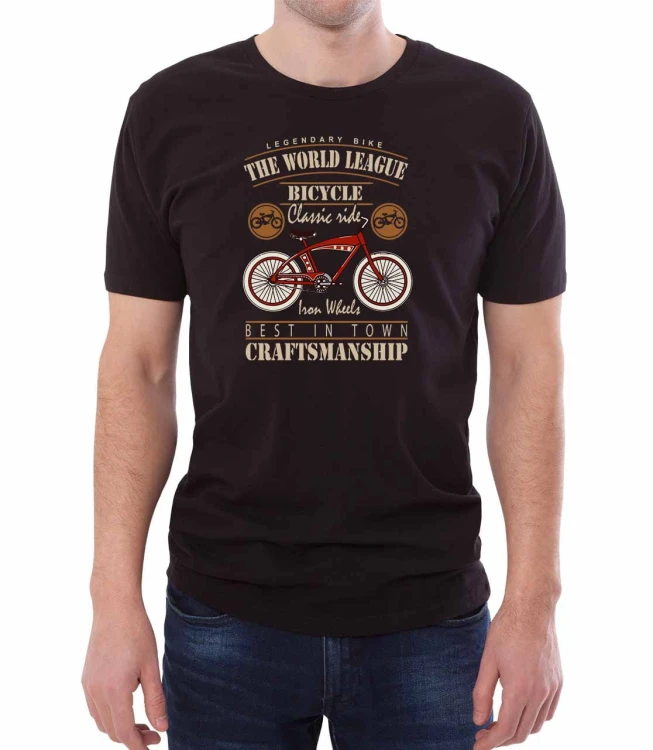 Czarna męska koszulka world league bicycle