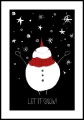 Plakat let it snow z białym marginesem dookoła