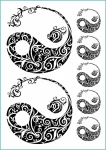 Tatuaże tymczasowe znak yin yang