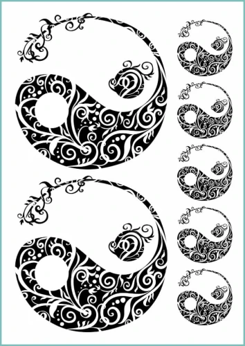 Tatuaże tymczasowe znak yin yang