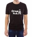 Czarny męski T-shirt dla dziadka, który lubi wampiry