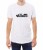 Biały męski T-shirt w pełni zaszczepiony na covid