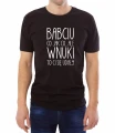 Czarna koszulka męska z napisem babciu wnuki ci się udały