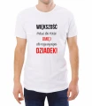 Biała męska koszulka najważniejsi mówią dziadek