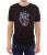 Czarny T-shirt dla niego z czerwonym napisem love i ludzkim sercem