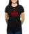 Czarny T-shirt dla niej z tekstem uwaga niezaszczepiona