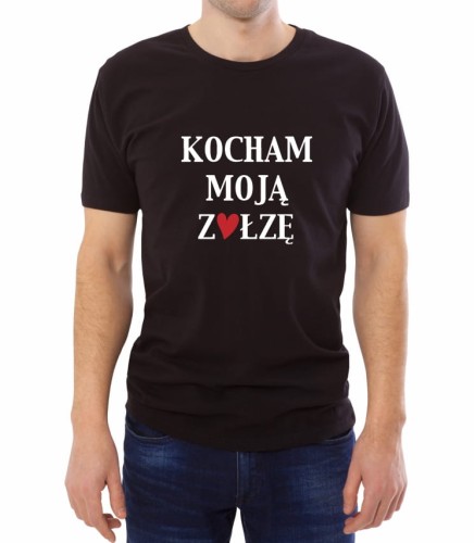 Czarna koszulka męska kocham moją zołzę