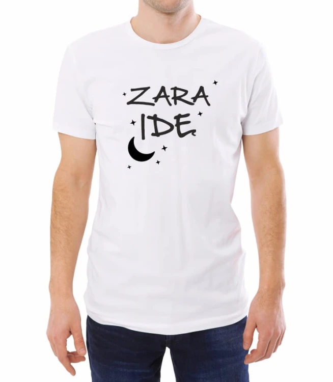 Biały T-shirt męski z tekstem "Zara idę"