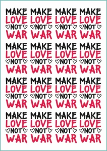 Tatuaże tymczasowe make love not war