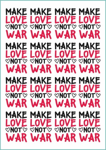 Tatuaże tymczasowe make love not war