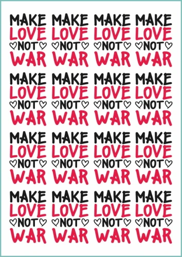 Tatuaże tymczasowe make love not war