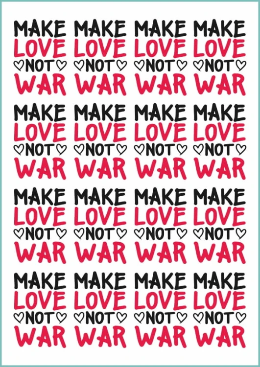Tatuaże tymczasowe make love not war