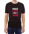 Czarna koszulka męska make love not war