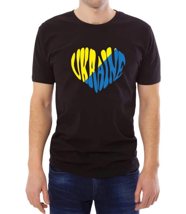 Czarna męska ukraine heart