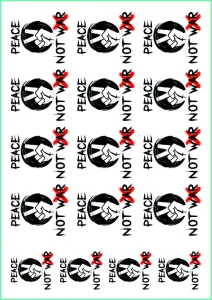 Tatuaże tymczasowe peace not war