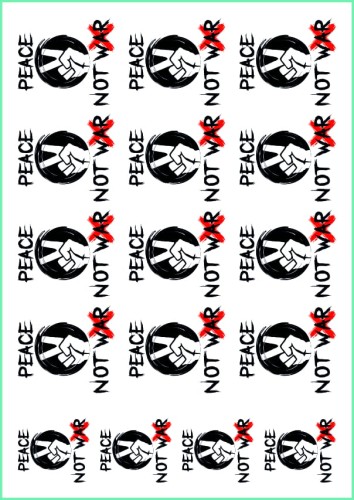 Tatuaże tymczasowe peace not war