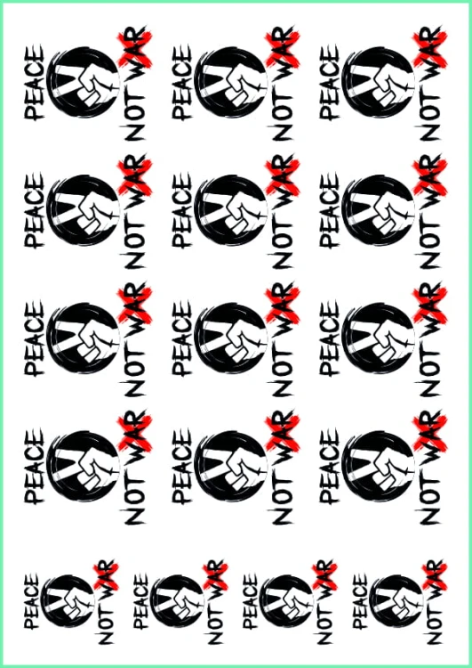 Tatuaże tymczasowe peace not war