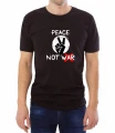 Czarna męska koszulka peace not war