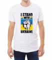 Biała koszulka męska wspieram Ukrainę