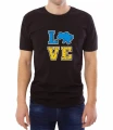 Czarna męska koszulka love Ukraine