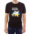 Czarna męska koszulka rosyjski okręcie pier... się