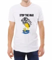 Biała męska koszulka stop the war 01