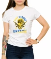 Biała damska koszulka stay strong Ukraine