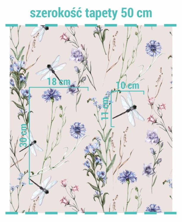Wymiary na tapecie meadow flowers