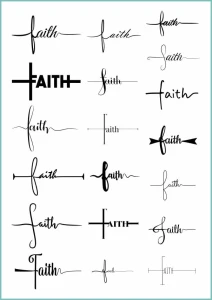 Tatuaże tymczasowe faith krzyż